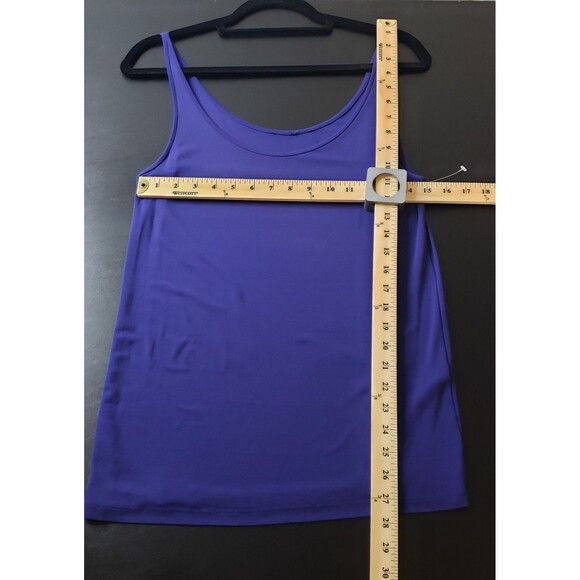 Eileen Fisher Tank Large‎ Purple Sleeveless 100% Silk Casual Layer Quiet Luxury - Picture 3 of 6